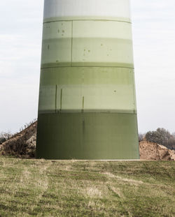 Low angle view of water tower against sky