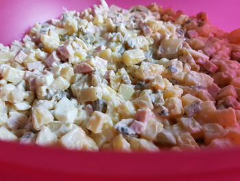 Close-up of meal served in bowl