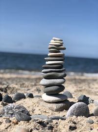 Stack of stones on beach