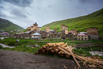 Houses in a village