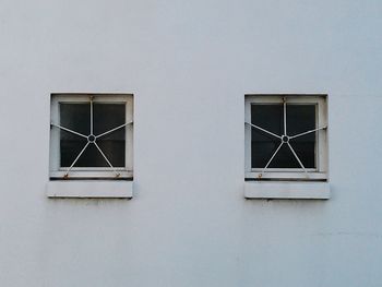 Close-up of windows on building