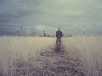 Person standing on field