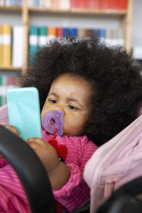 Cute girl with smartphone