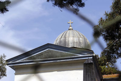 Low angle view of church against sky