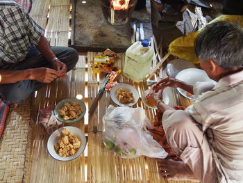 Group of people eating food