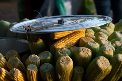 Close-up of vegetables for sale in market