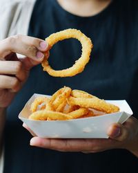 Close-up of onion rings