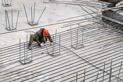 Man working at construction site