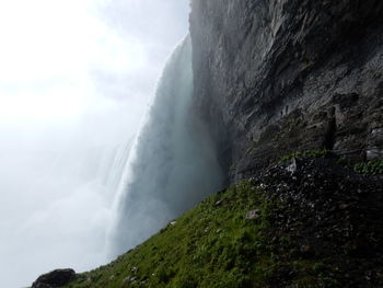 Scenic view of waterfall