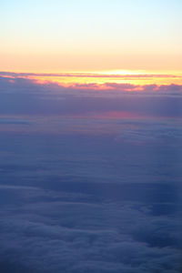 Scenic view of dramatic sky during sunset