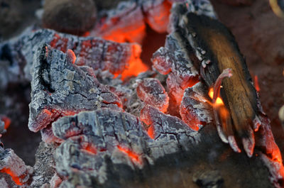 Close-up of bonfire