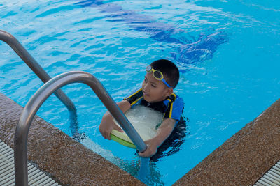 Girl in swimming pool