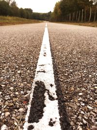 Surface level of road
