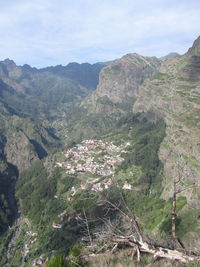 High angle view of landscape against sky