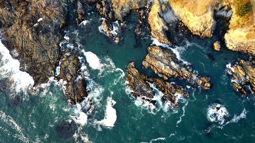 Scenic view of sea during winter