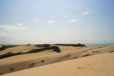 Scenic view of desert against sky