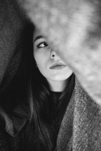 Close-up portrait of young woman