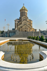 View of temple building against sky