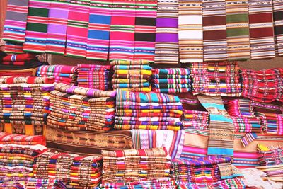 Full frame shot of colorful objects for sale