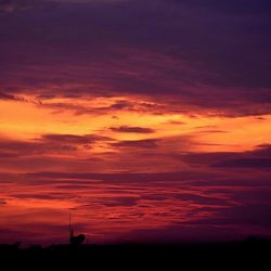 Silhouette of landscape at sunset
