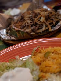 Close-up of food in plate