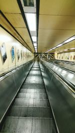 Escalator in subway station