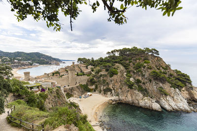 View of the village of tossa de mar, catalonia, spain