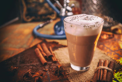 Close-up of drink on table