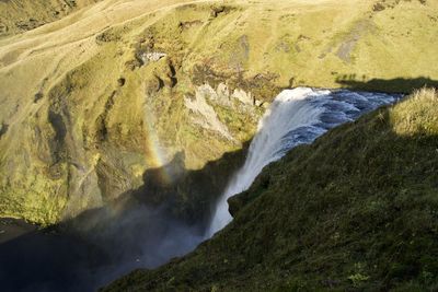 Scenic view of waterfall 