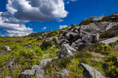 Scenic view of rocky landscape against sky