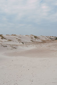 Scenic view of desert against sky