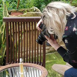 Full length of man photographing