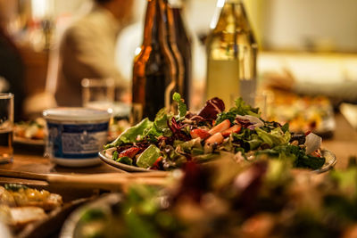 Close-up of food on table