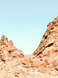 Scenic view of mountains against clear sky