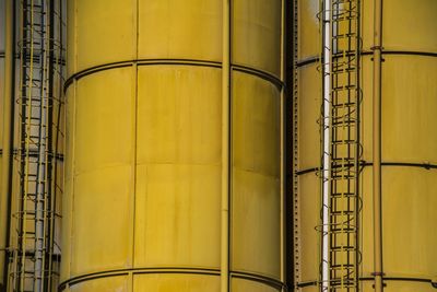 Low angle view of metal structure in factory
