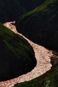 High angle view of land