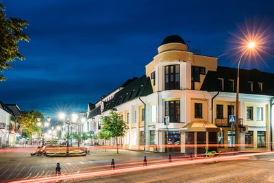 View of building against sky at night