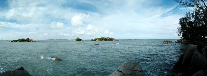 Panoramic view of sea against sky