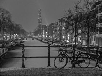 Bridge over river in city