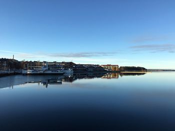 Reflection of buildings in water