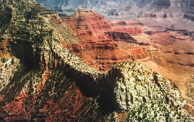 Aerial view of rock formation