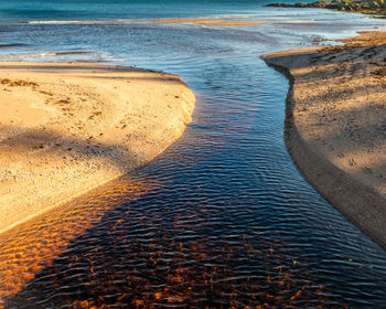 High angle view of beach