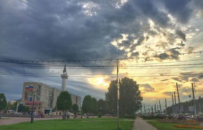 Road against cloudy sky