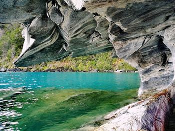 Scenic view of cliffs