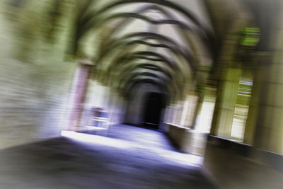 Blurred motion of corridor