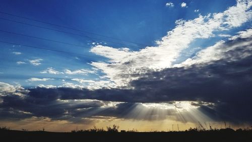 Low angle view of vapor trail in sky