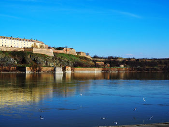 Danube river and fortress of petrovaradin in serbia