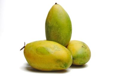 Close-up of apple against white background