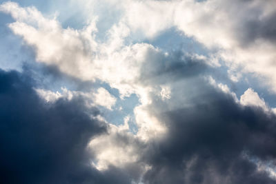 Low angle view of clouds in sky