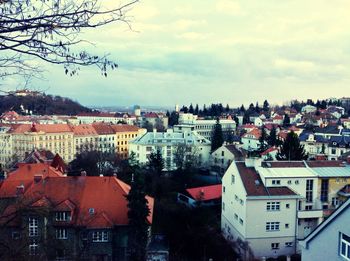 High angle shot of cityscape